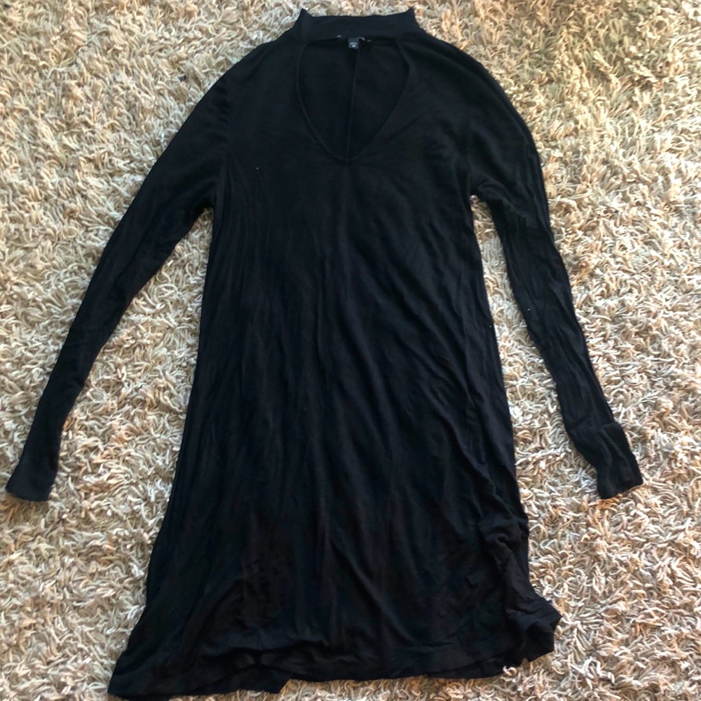 long sleeved dress with chest cut out